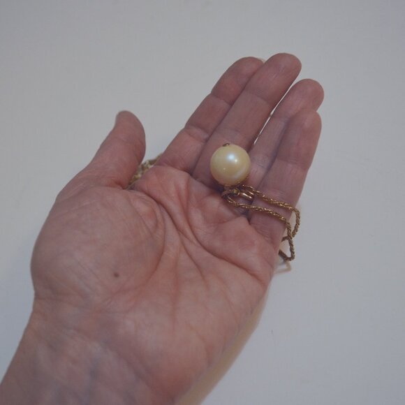 Double Rope-like Chain Link 9'&12' Length 2mm Width Faux Pearl Round Cream Bead - Picture 7 of 13